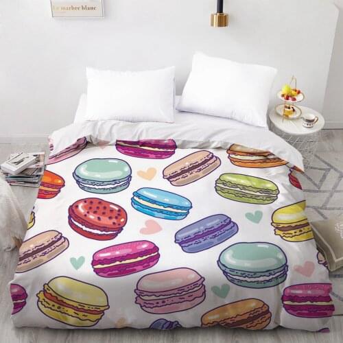 1 PCS 3D Printed Macarons Of All Colors Duvet Cover 220x240 Size Printing NO Pillowcases And NO Sheets Home Textiles Comforter