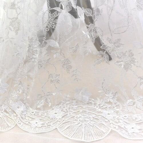 130*100cm white sequined Wedding bridal Dress Applique DIY Bridal Headdress scarf veil Embroidered Lace Fabric Patch curtain