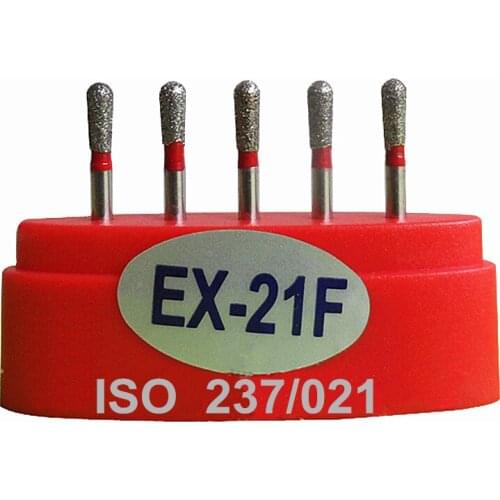 15Pcs Dental Diamond Burs EX-21F Drill DIA-BURS High Speed Handpiece Polisher FG 1.6M Dentist Lab Burrs Materials