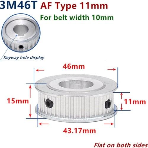 46 Teeth Arc HTD 3M Timing Pulley for Width 10mm 3M synchronous belt HTD3M Belt pulley Wheel Gear 46Teeth 46T