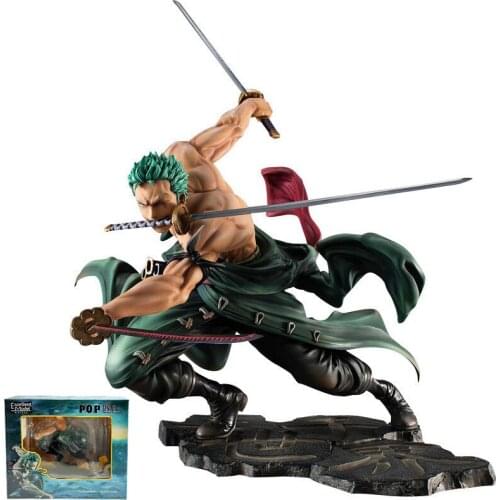 18cm One Piece Anime Figure Roronoa Zoro Three-blade Sa-maximum Manga Anime Statue PVC Action Figure Collection Model Toys