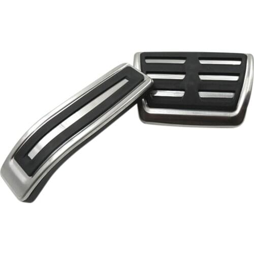 2Pcs Automotive Stainless Steel Acceleration Brake Pedal For Audi Q7 Porsche Cayenne Volkswagen Touareg 2007-2015