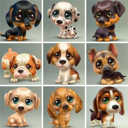 AZQSD Diamond Embroidery Sale Dog Rhinestones Gift Diamond Painting Full Square Cartoon Handmade Home Decor Cross Stitch Kits