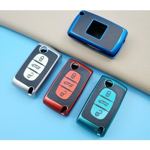Latest Style Key Case For Peugeot RCZ 206 207 306 307 308 407 408 For Citroen C2 C3 C4 C5 C-quatre Car Cover Accessories Shell