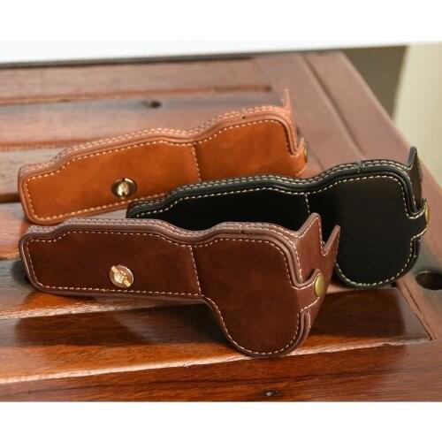 PU leather Video Camera Case Bag Half Body For Nikon Z6 Z7 Camera Protective Cover Bottom Pouch