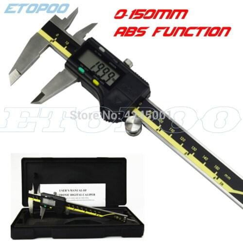 High quality 150mm 6inch ABS digital vernier caliper electronic caliper 0-150mm 0.01mm Digital Vernier Caliper