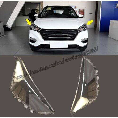 For Hyundai Creta IX25 2015 2016 2017 Headlight Headlamp Lens Cover Right&Left high quality Car modification accessories
