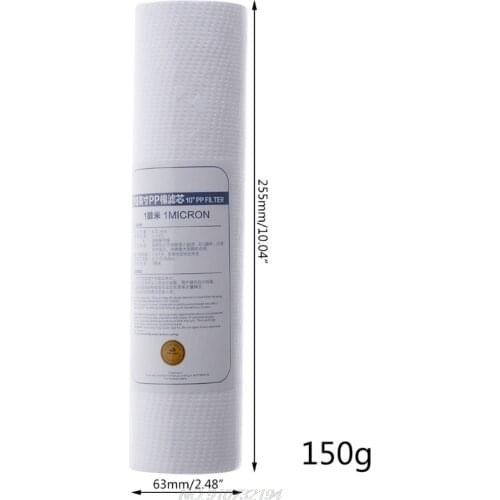 10\" Water Purifier PP Filter Cartridge 1 Micron Strainer Sediment Replacement N19 20 Dropshipping