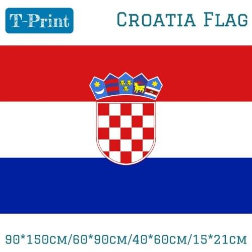 2pcs Flag 90*150cm/60*90cm/40*60cm/15*21cm Croatia National Polyester Flag 3x5ft For World Cup / National Day /Sports games meet