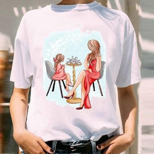 Women Graphic 90s Mom Mama Mother Happy Love Cartoon Spring Summer Fashion Print Female Clothes Tops Tees Tshirt T-Shirt