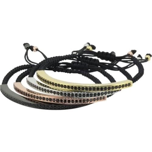 Anil Arjandas Macrame Braiding Bracelets for Women ,DIY Weaving Bracelet Adjustable Size Thread with Pave CZ Wholesale