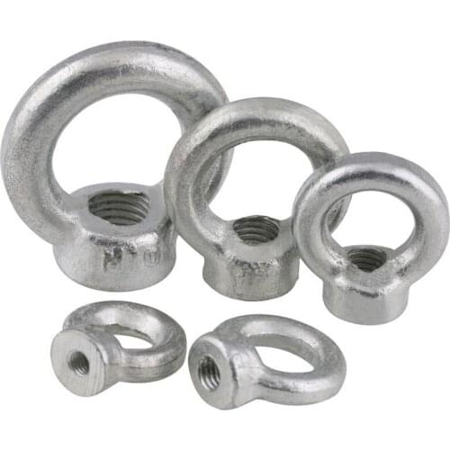 Lifting Eye Nut Ring Nut Metric M6 M8 M10 M12 M16 Carbon Steel Zinc Plated Screw Ring Eye Bolt Lifting Eye Nut Thread