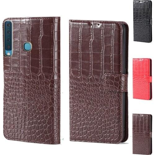 Luxury Crocodile design Flip Leather Wallet Phone Case For Samsung Galaxy A9 2018 A920F SM-A9200 Phone cover card slot