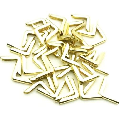 100PCS15X15X2.5mm Metal Gold Corners For Books Scrapbooking Photo Albums Menus Corner Protectors Metal Crafts DIY Ornament SC123