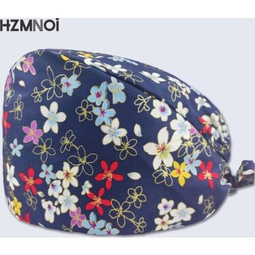 Multicolor Printing Female Nurse Cap Surgeon Surgical Cap Dental Surgical Cap Beauty Salon Chef Dustproof Scrub Cap