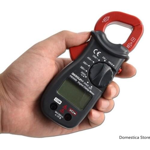 EM306B Clamp Meter Digital Display Multimeter Voltmeter High Precision Buzzer Mini Digital Current Resistance Continuity Test