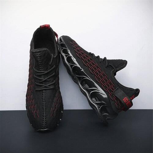 2021new mens running shoes blade bottom flying woven mens shoes wear-resistant mens casual sports shoes outdoor stroll
