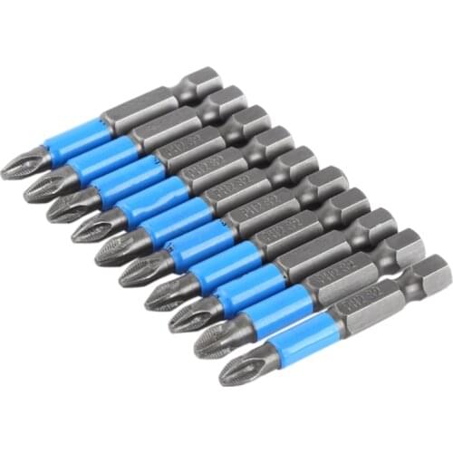 10 pcs Cross Head Drill Bit Set Alloy Steel Screwdriver Drill Impact Driver Tool Accessory for Workers Use LX0D