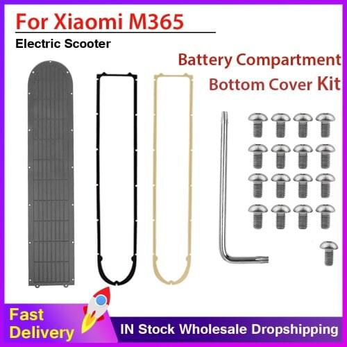 Battery Compartment Bottom Cover For Xiaomi M365 Scooter kit Silicone Foot Pad With 17PCS Bottom Battery Cover Screws Repaired