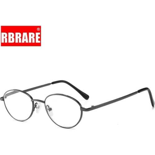 RBRARE New Round Anti-blue Light Reading Glasses Metal Round Fashion Ultra-light Unisex Elderly Readers Reading Glasses Okulary