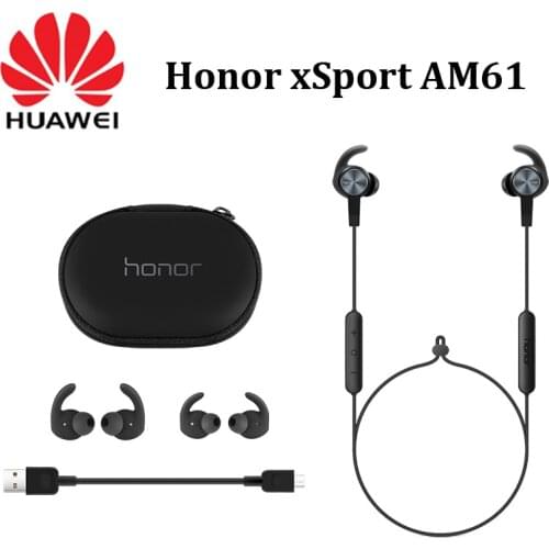 Original Honor xSport AM61 Bluetooth Headset IPX5 Waterproof BT4.1 Mic Control Wireless Earphones For Xiaomi Android IOS