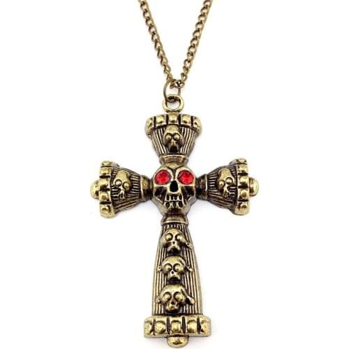 Couple Style Engraved Catholic Ccross Pendant Necklace Men Jewelry