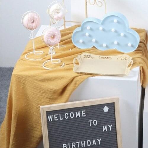 Personalize Vintage Wedding Decoration Table Runner,Cotton Gauze Kitchen Dinner Cloth,Retro Burr Texture Dining Place Mats