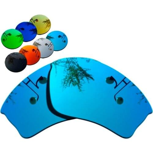 100% Precisely Cut Polarized Replacement Lenses for Half Jacket XLJ Sunglasses Blue Mirrored Coating Color- Choices