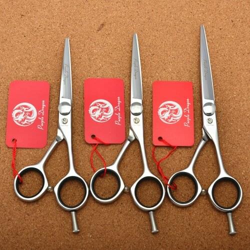 5.0'' 5.5'' 6.0'' Purple Dragon Professional Human Hair Scissors Hairdressing Scissors Cutting Shears Thinning Scissors Z1021