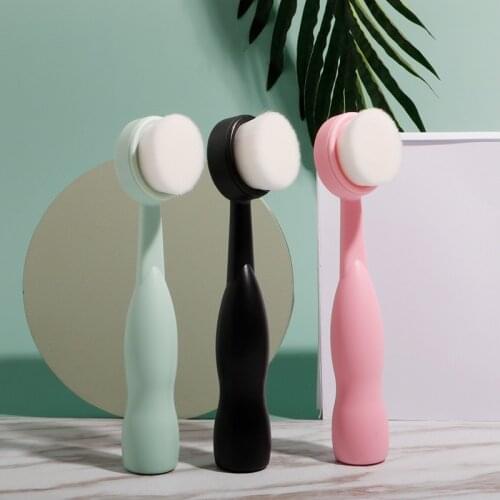 Long Handle Face Brush Manual Skin-friendly Facial Cleansing Brush Soft Hair To Blackhead Deep Cleaning Hand Brush