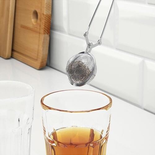 Stainless Steel Tea Infuser Sphere Mesh Tea Strainer Coffee Herb Spice Filter Diffuser Handle Tea Ball