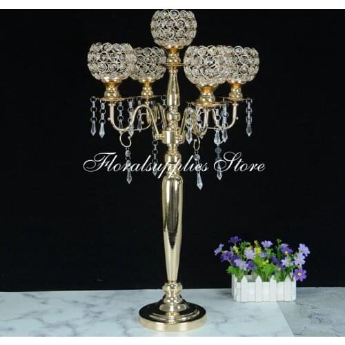 Wedding crystal 5 arms candelabras Centerpiece for Wedding Table Decoration