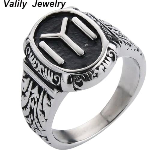 Valily Silver Kayi Obasi Flag Ottoman Empire Stainless Steel Mens Ring Ottomans Seal Kayi Ertugrul Men Ring Jewelry Anillo Hombr