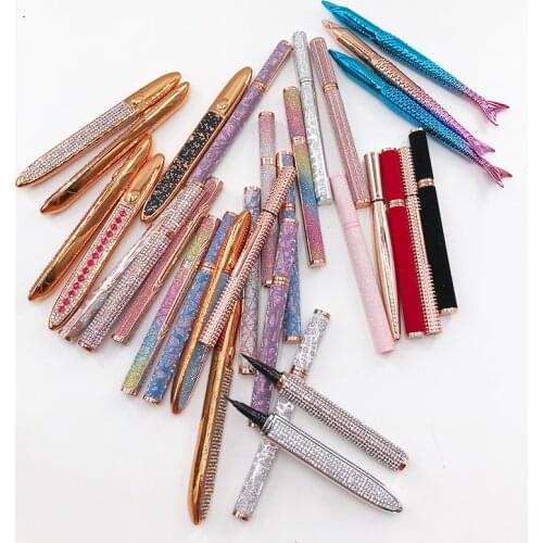 Waterproof Magic Self-adhesive Liquid Eyeliner Pen Custom Private Label Long Lasting Black Color Pen No Booming Makeup Tool