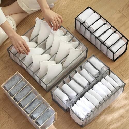Drawers Divider Boxes Underwear Clothes Organizer Drawer Nylon Divider Closet Organizer for Folding Ties Socks Shorts Organizer