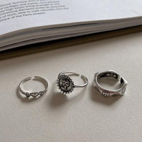 925 Sterling Silver Korean Minimalist Design gift For Womens Party Adjustable Rings 2021 Accessories Engagement Fine Jewellery