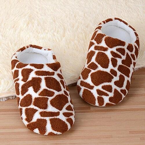 Winter Warm Home Slippers Indoor Women Slippers Cute Animal Deer Pattern Home Shoe Female Girl Non Slip Slippers