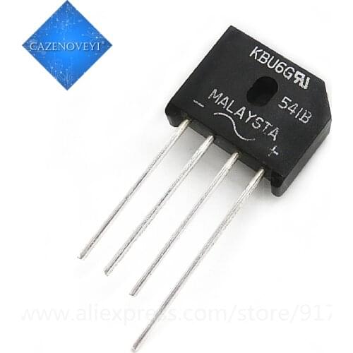 1pcs/lot KBU6G KBU6 DIP-4 In Stock