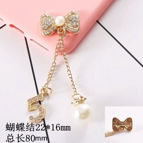 2pcs/lot Crystal ball bow tie Stickers DIY Decoration Cell Phone Accessories/Charms/Pendant/Trinket/Jewelry Findings Materials