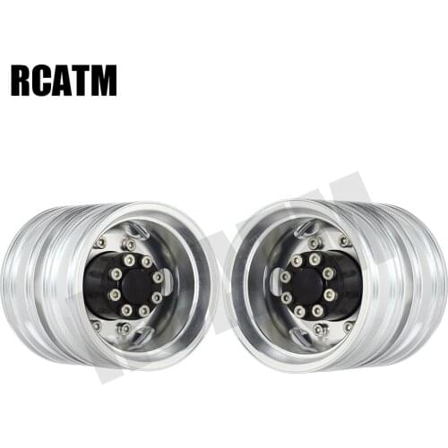 2PCS High Quality CNC Metal Alloy Front Rear Wheel Hub Rim For 1/14 For 1/14 Tamiya RC Truck car SCANIA R470 R620 FH12 ACTROS