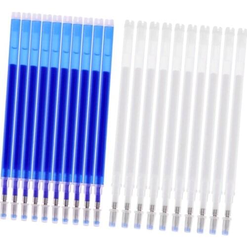 20 Pieces High Temperature Disappeared Refill Pen Disappear Pen For DIY Sewing Ironing Blue/White