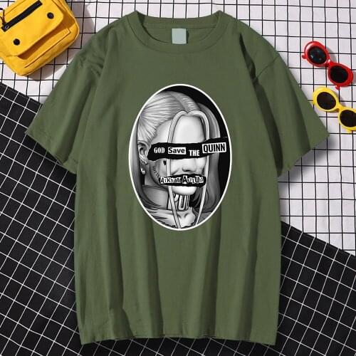 God Save The Arkham Asylum Print 2020 Men T Shirts Fashion Cotton Shirt Harajuku Loose T-Shirts Summer Breathable New Menswear