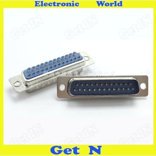 20pcs 25 Pin DB25 Male Socket Serial RS232 Solder Type Connector 2 Rows Socket COM Port