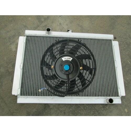 3 Row aluminum radiator + FAN For 1975-1983 Nissan Datsun 280Z 280ZX MT 76 77 78 79 80 new