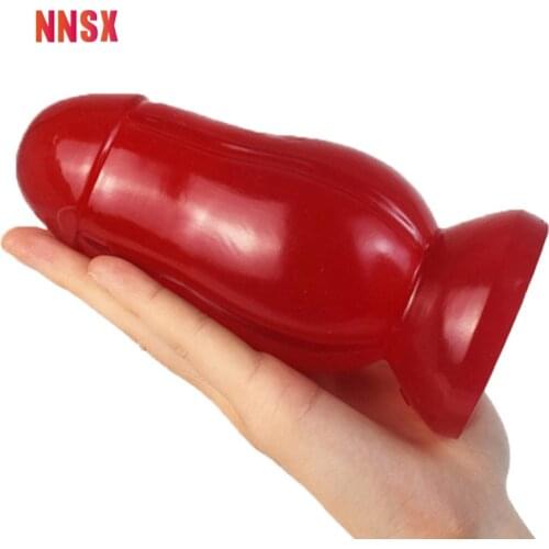 NNSX Rugby Anal Plug Small and Exquisite PVC Round Head Strong Suction Jelly Sex Toys for Women Dildo Adult Product