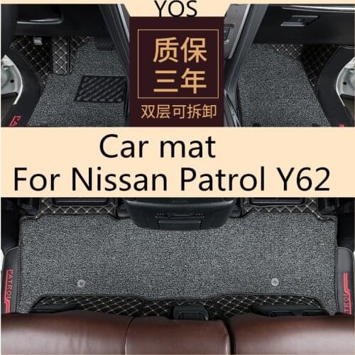 Car mat wire ring surrounded by modified five-seat seven-seat double detachable For Nissan Patrol Y62