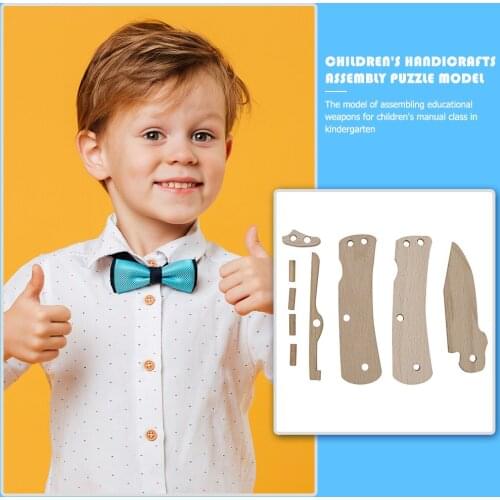 Children Assembled Puzzle Model DIY Wooden Crafts Educational Learning Knife Handmade Kindergarten Study Toy Gifts
