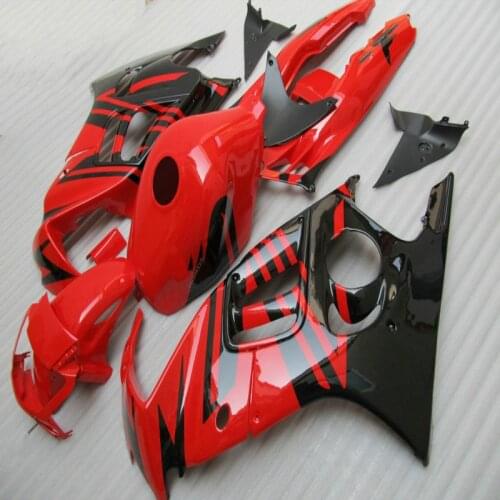 Dor-Red black motorcycle body kit ABS Plastic for honda CBR600F3 1997-1998 F3 97 98 Fairing