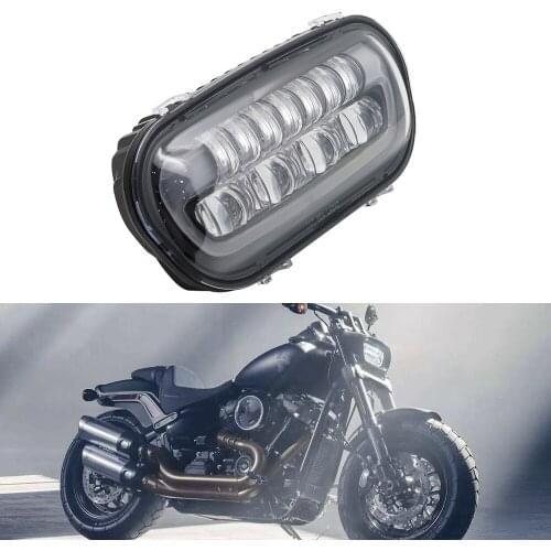 For Motorcycle Fat Bob Motor Style Head Lights 9inch high / low beam DRL For FatBob 2018 2019 Headlamp Headlight