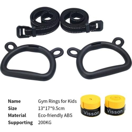 Gymnastic Rings Children Adult Pull Up Exercise Training Adjustable Strap Handle For Home Gym Train Workout c